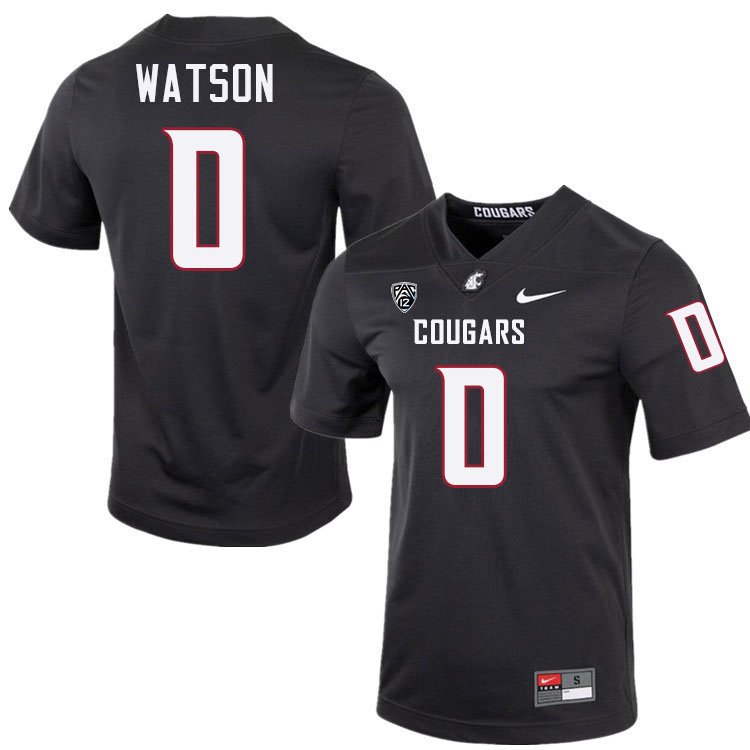 Jaylen Watson WSU Cougars Jersey.Washington State Cougars #0 Jaylen Watson Jersey Youth-Charcoal